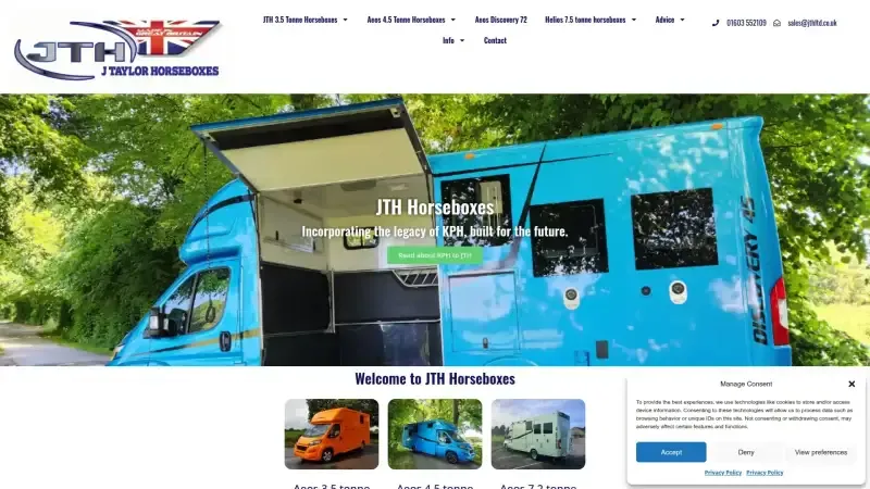 J Taylor Horseboxes website
