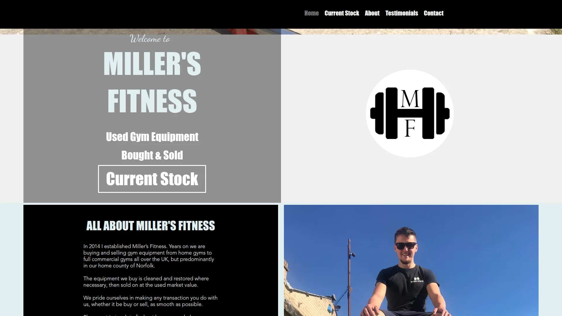 Millers Fitness website
