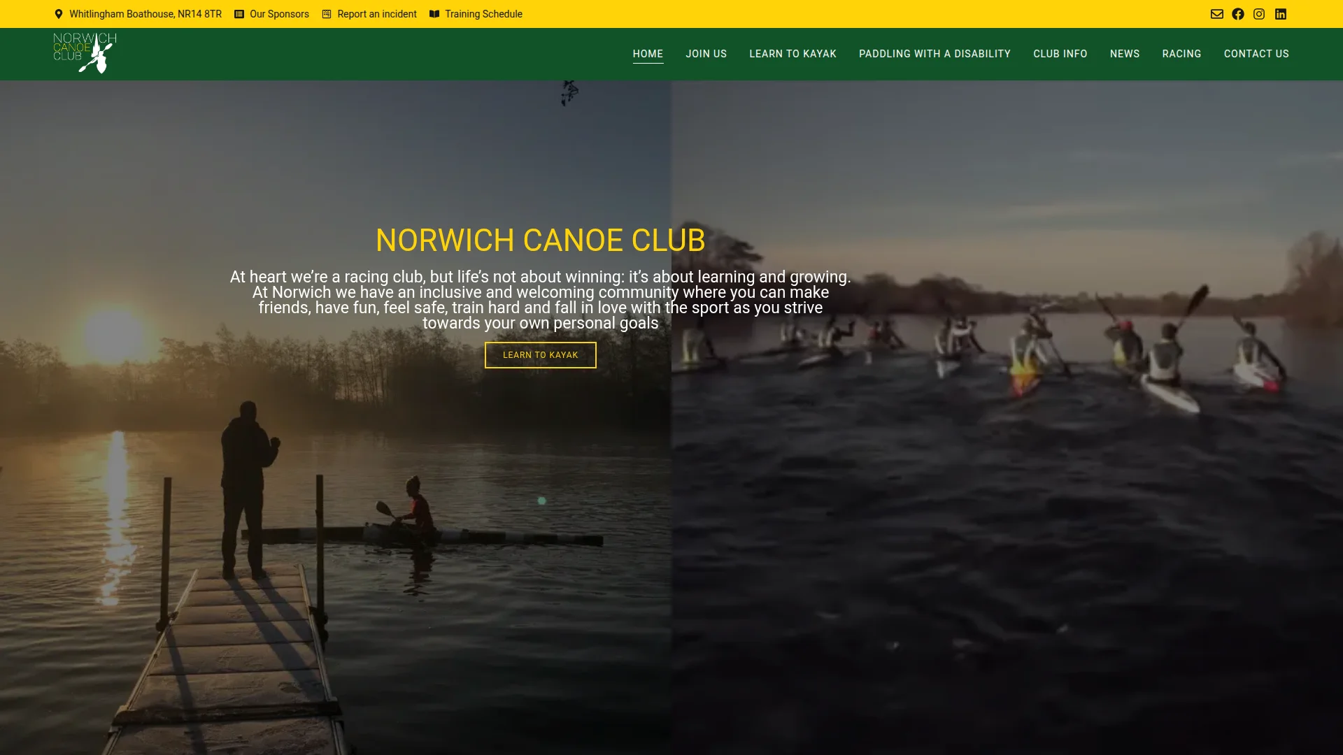 Norwich Canoe Club website