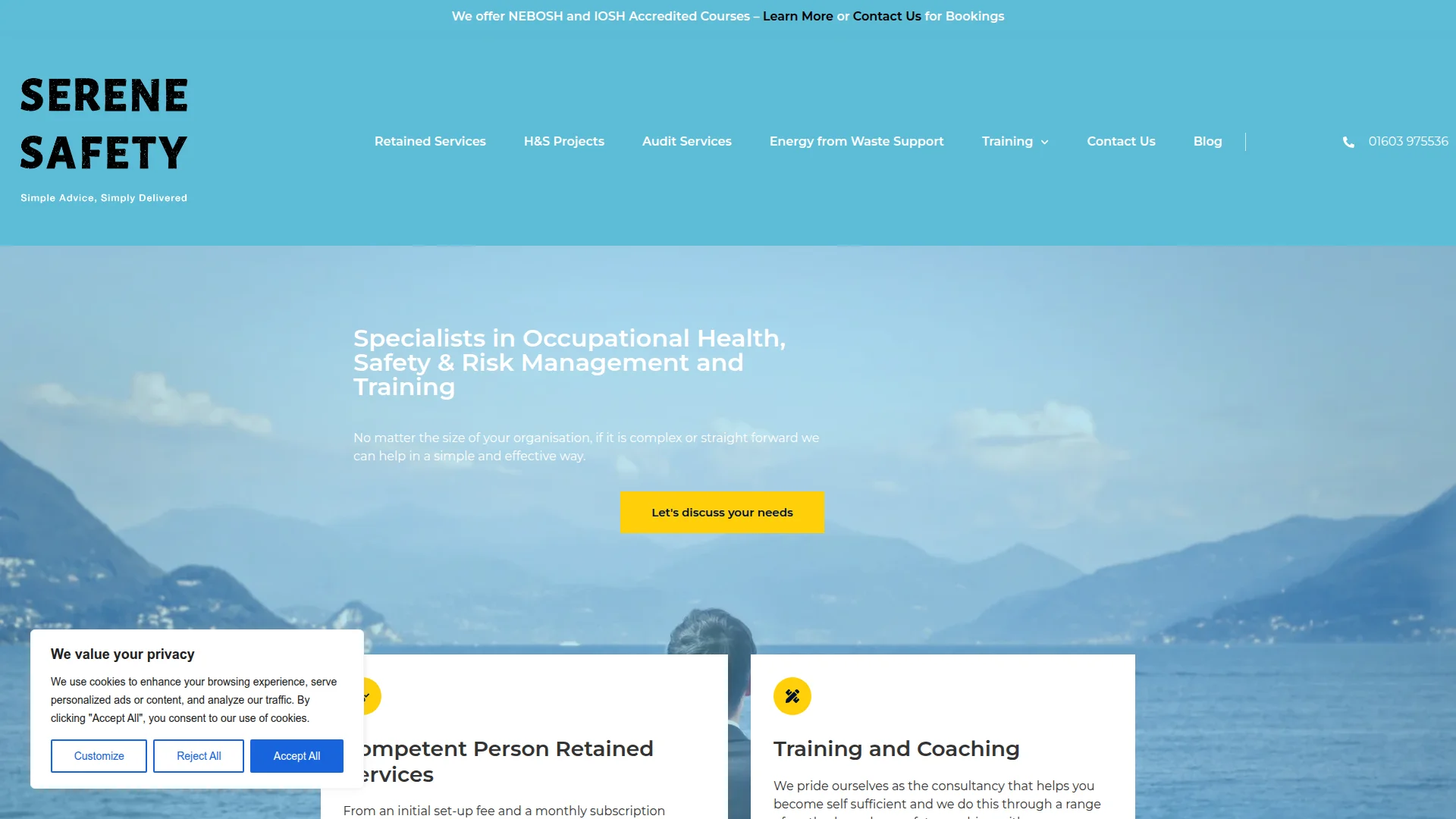 Serene Safety website